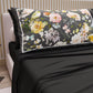 Cotton Sheets, Bed Set with Floral Digital Print Pillowcases 06-Black