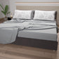 Lenzuola in Cotone, Completo Letto con Federe in Stampa Digitale Botanic Grigio