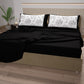 Lenzuola in Cotone, Completo Letto con Federe in Stampa Digitale Botanic Nero