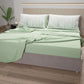 Draps en Coton, Parure de Lit avec Taies d'Oreiller en Impression Numérique Feuille Sauge