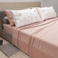 Cotton Sheets, Bed Set with Party Elephants Digital Print Pillowcases