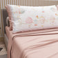 Cotton Sheets, Bed Set with Party Elephants Digital Print Pillowcases