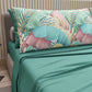 Cotton Sheets, Bed Set with Tropical Multicolor Digital Print Pillowcases