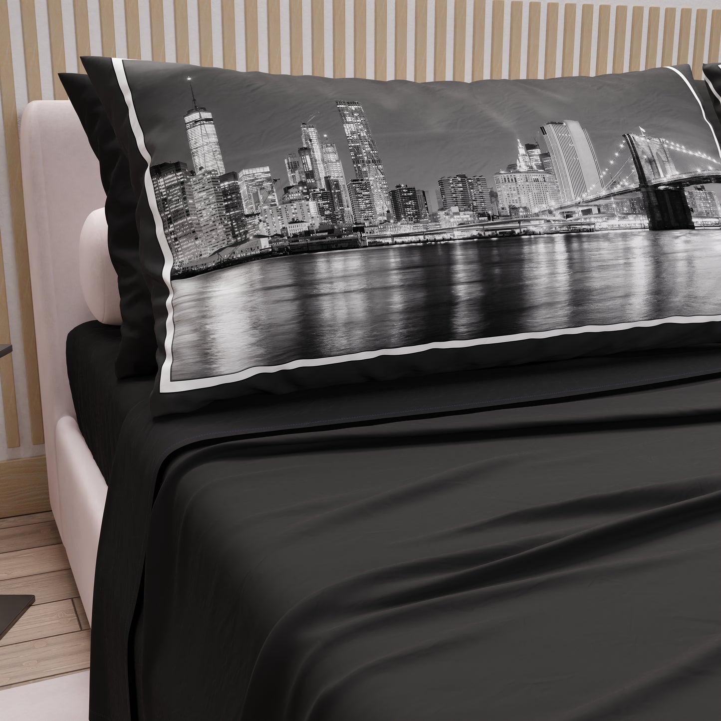 Lenzuola in Cotone, Completo Letto con Federe in Stampa Digitale City 03
