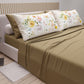 Draps en Coton, Parure de Lit avec Taies d'Oreiller en Impression Numérique Floral 06