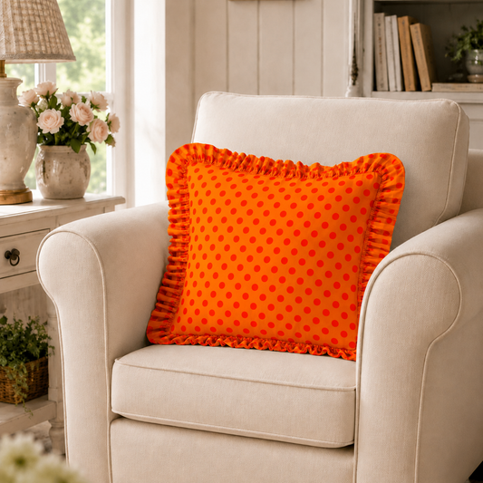 Cuscino Arredo con Rouches Pois 01