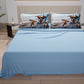 Draps Animaux en Coton, Parure de Lit avec Taies d'Oreiller en Impression Numérique Chien 03