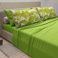 Draps en coton, parure de lit avec taies d'oreiller à impression numérique tropicale 105