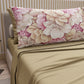 Draps en coton, parure de lit avec taies d'oreiller en impression digitale florale 104