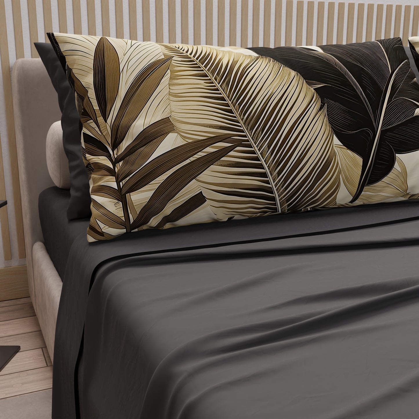 Draps en Coton, Parure de Lit avec Taies d'Oreiller en Impression Digitale Tropical 108