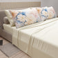 Draps en coton, parure de lit avec taies d'oreiller à impression numérique florale 113