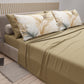 Draps en coton, parure de lit avec taies d'oreiller à impression numérique tropicale 104