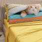 Draps Animaux en Coton, Parure de Lit avec Taies d'Oreiller en Impression Numérique Chats 05