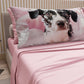 Draps Animaux en Coton, Parure de Lit avec Taies d'Oreiller en Impression Digitale Chiens 09