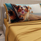 Draps Animaux en Coton, Parure de Lit avec Taies d'Oreiller en Impression Digitale Chiens 02