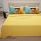 Draps Animaux en Coton, Parure de Lit avec Taies d'Oreiller en Impression Numérique Chats 06