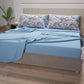 Draps en coton, parure de lit avec taies d'oreiller à impression numérique florale 118