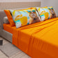 Draps Animaux en Coton, Parure de Lit avec Taies d'Oreiller en Impression Digitale Chats 04