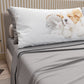 Draps Animaux en Coton, Parure de Lit avec Taies d'Oreiller en Impression Digitale Amis 07