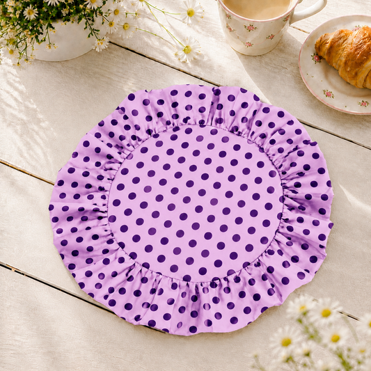 Tovagliette Americane Rotonde con Rouches Pois 13