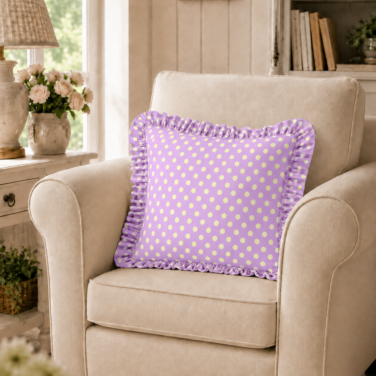 Cuscino Arredo con Rouches Pois 21