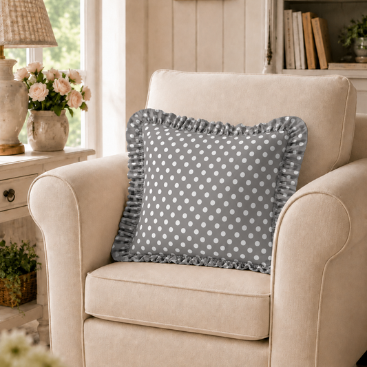 Cuscino Arredo con Rouches Pois 22