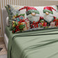 Draps de Noël en Coton, Parure de Lit avec Taies d'Oreiller en Impression Numérique 25 Xmas 11