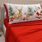 Draps de Noël en Coton, Parure de Lit avec Taies d'Oreiller en Impression Numérique 25 Xmas 17