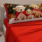 Draps de Noël en Coton, Parure de Lit avec Taies d'Oreiller en Impression Numérique 25 Xmas 18