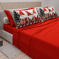Draps de Noël en Coton, Parure de Lit avec Taies d'Oreiller en Impression Numérique 25 Xmas 5
