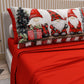 Draps de Noël en Coton, Parure de Lit avec Taies d'Oreiller en Impression Numérique 25 Xmas 5