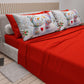 Draps de Noël en Coton, Parure de Lit avec Taies d'Oreiller en Impression Numérique 25 Xmas 7
