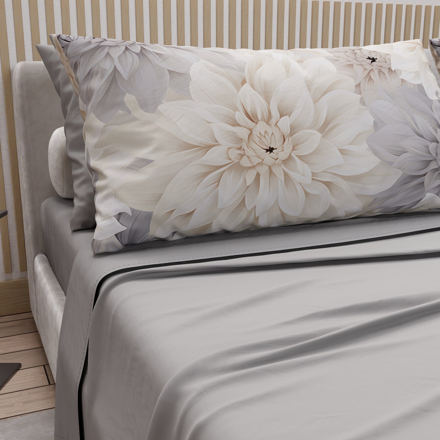 Lenzuola in Cotone, Completo Letto con Federe in Stampa Digitale Floreale F25