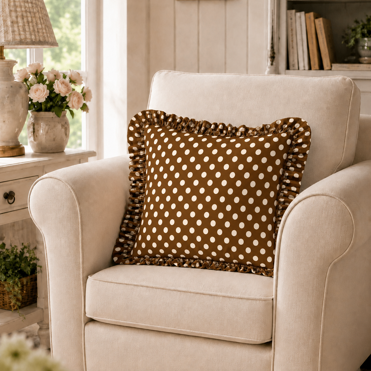 Cuscino Arredo con Rouches Pois 27