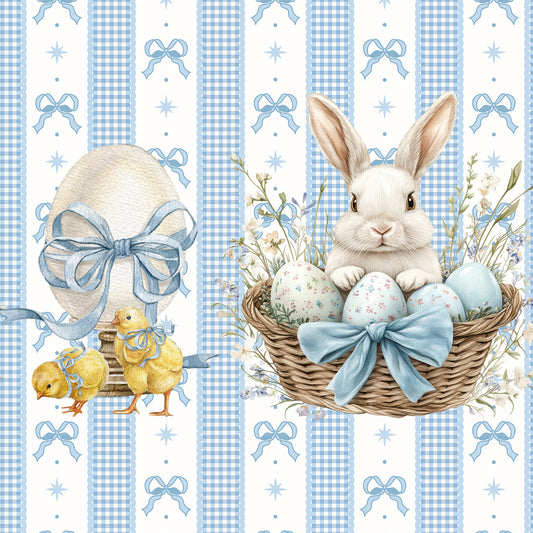 Tapis de cuisine antidérapant Pâques, couloir de cuisine lavable White Bunny