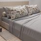 Draps en Coton, Parure de Lit avec Taies d'Oreiller en Impression Digitale Florale F34