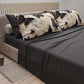 Lenzuola in Cotone, Completo Letto con Federe in Stampa Digitale Mariposa 05 Nero