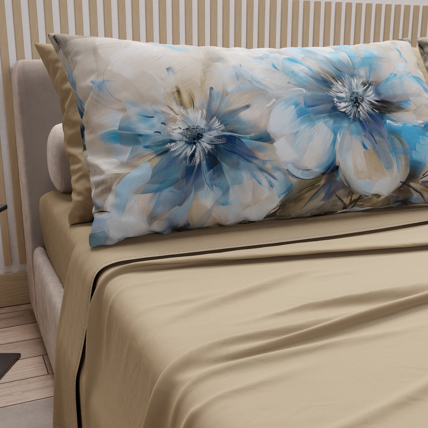 Lenzuola in Cotone, Completo Letto con Federe in Stampa Digitale Floreale F39