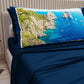 Draps en Coton, Parure de Lit avec Taies d'Oreiller en Impression Digitale, Capri