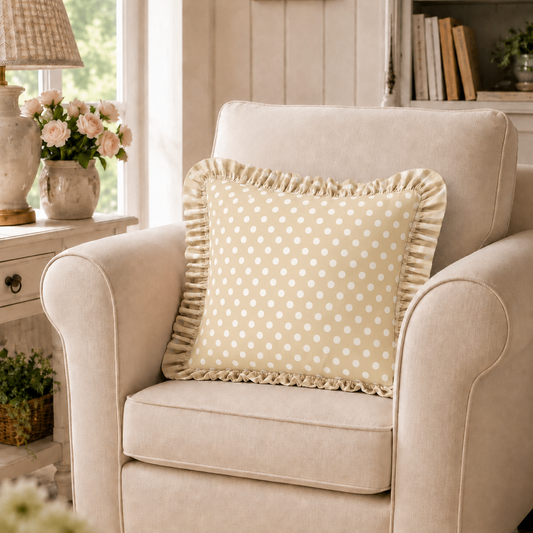 Cuscino Arredo con Rouches Pois 03