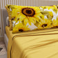 Lenzuola in Cotone, Completo Letto con Federe in Stampa Digitale Girasole