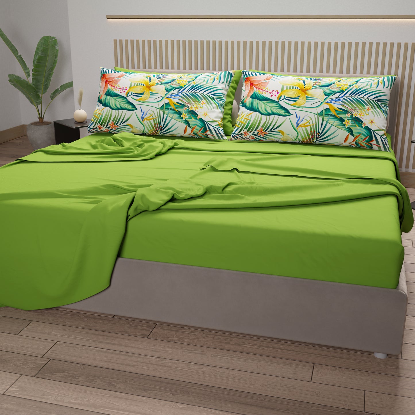 Lenzuola in Cotone, Completo Letto con Federe in Stampa Digitale Havana