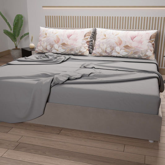 Draps en Coton, Parure de Lit avec Taies d'Oreiller en Impression Numérique Tokyo
