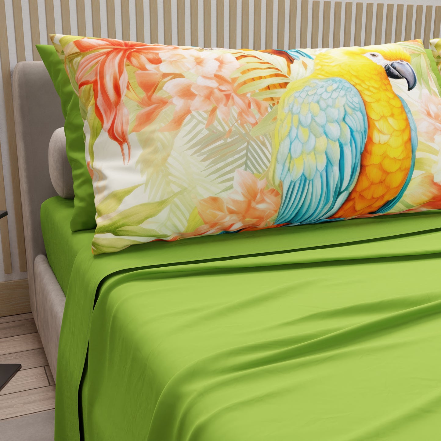 Lenzuola in Cotone, Completo Letto con Federe in Stampa Digitale Rio