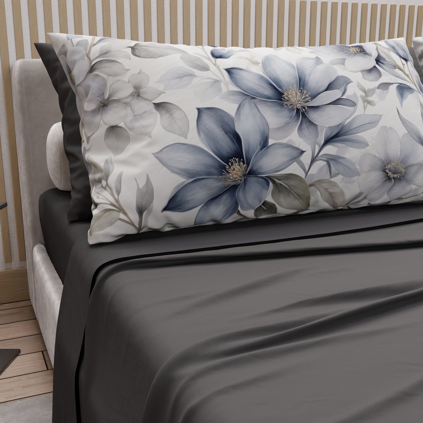 Lenzuola in Cotone, Completo Letto con Federe in Stampa Digitale Floreale F9