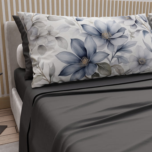 Draps en coton, parure de lit avec taies d'oreiller en impression numérique florale F9