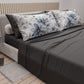 Lenzuola in Cotone, Completo Letto con Federe in Stampa Digitale Floreale F9