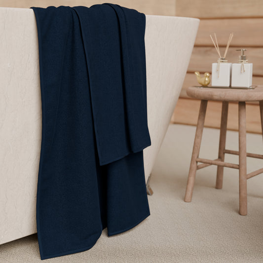 Asciugamani Bagno in Spugna Tinta Unita Blu