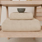 Serviettes de bain en éponge unie beige