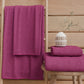 Asciugamani Bagno in Spugna Tinta Unita Fucsia